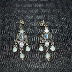 beautiful silver and blue earrings!